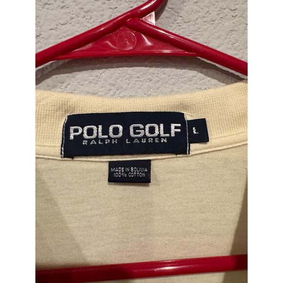 Polo Ralph Lauren Men's Golf Collared T-Shirt Cotton Ivory Size Large - Picture 3 of 4